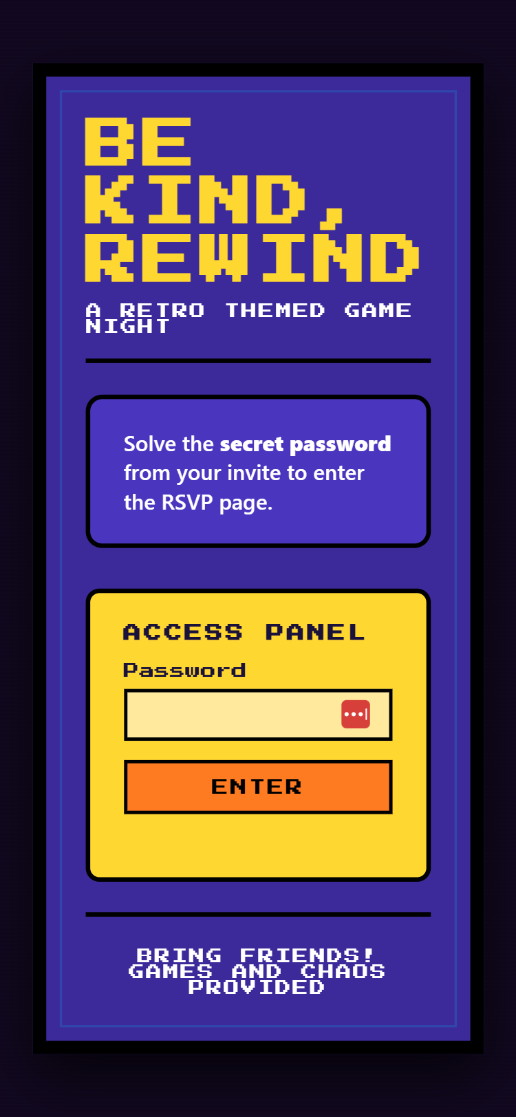 505 Party mobile view